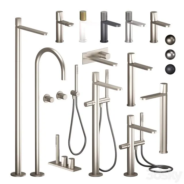 Antonio Lupi INDIGO and INDIGO Rack tap series 3D Model Antonio Lupi INDIGO and INDIGO Rack tap series 3D Model