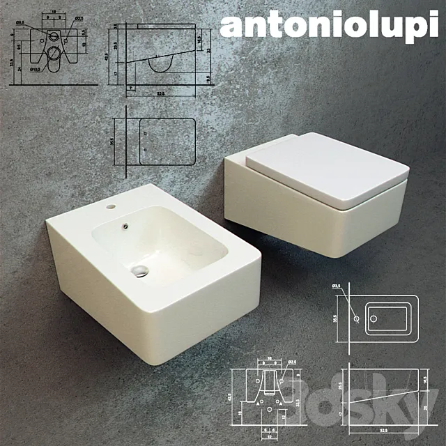 ANTONIO LUPI SANITARY WARE SQUADRO 3D Model