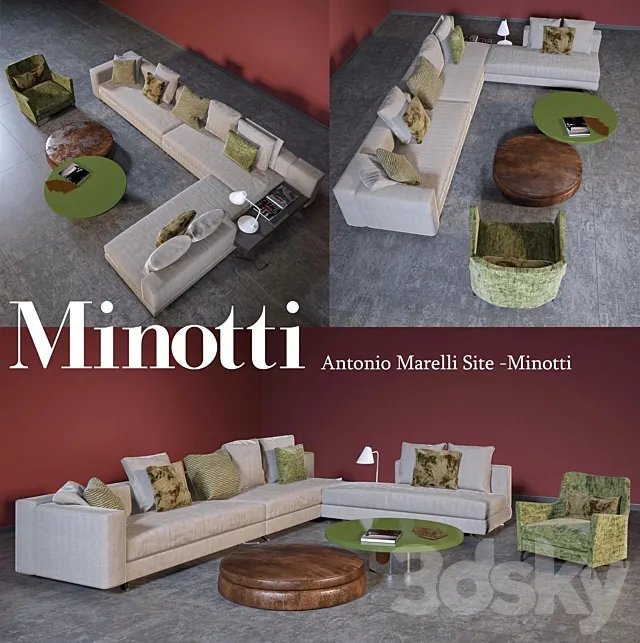 Antonio Marelli Site -Minotti 3D Model Antonio Marelli Site -Minotti 3D Model