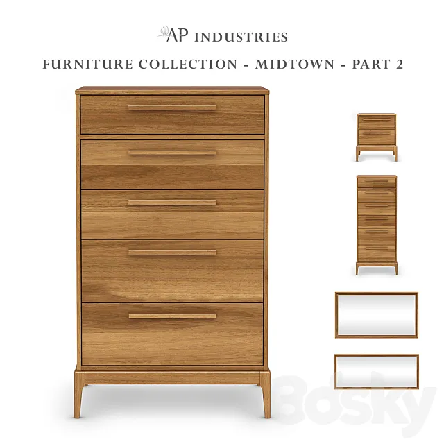 Ap Midtown Walnut Collection 2 3D Model