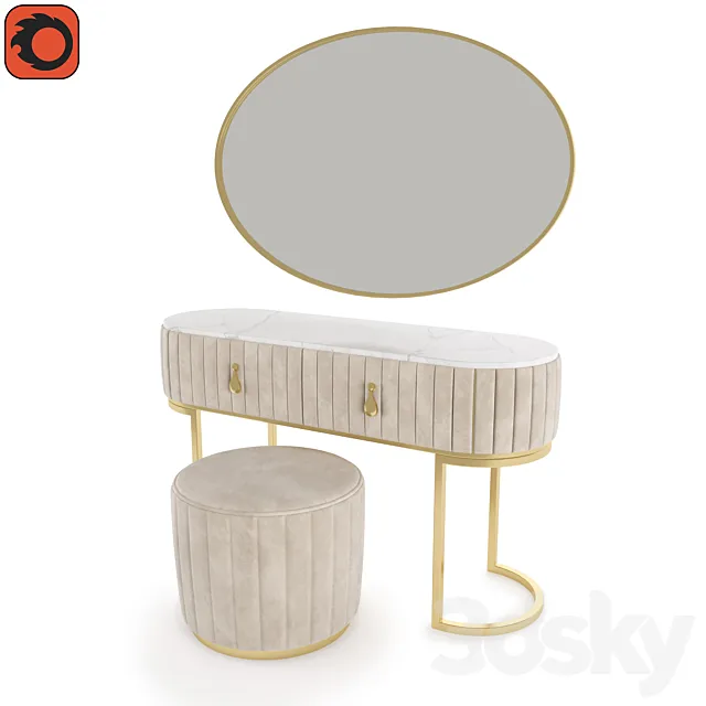 AP_Dressing_Table_Set01 3DModel