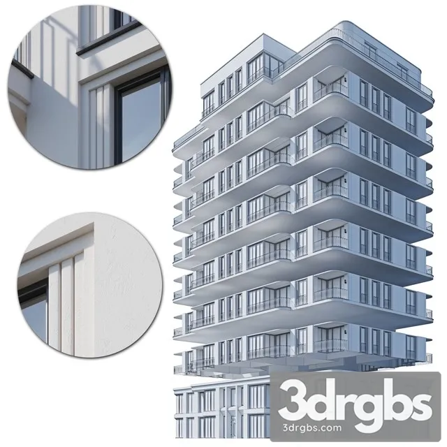 Apartment House 4 3D Model Download