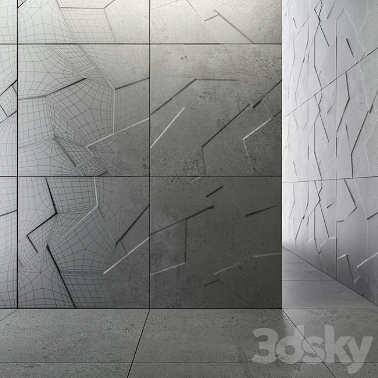 Apavisa anarchy anthracite natural prism 3D Model