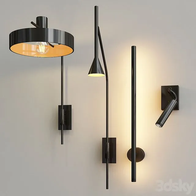 Aplique de pared collection 3D Model Aplique de pared collection 3D Model