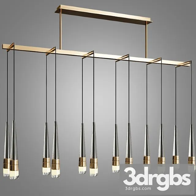 Apollinaire Linear Chandelier 2 3D Model Download Apollinaire Linear Chandelier 2 3D Model Download