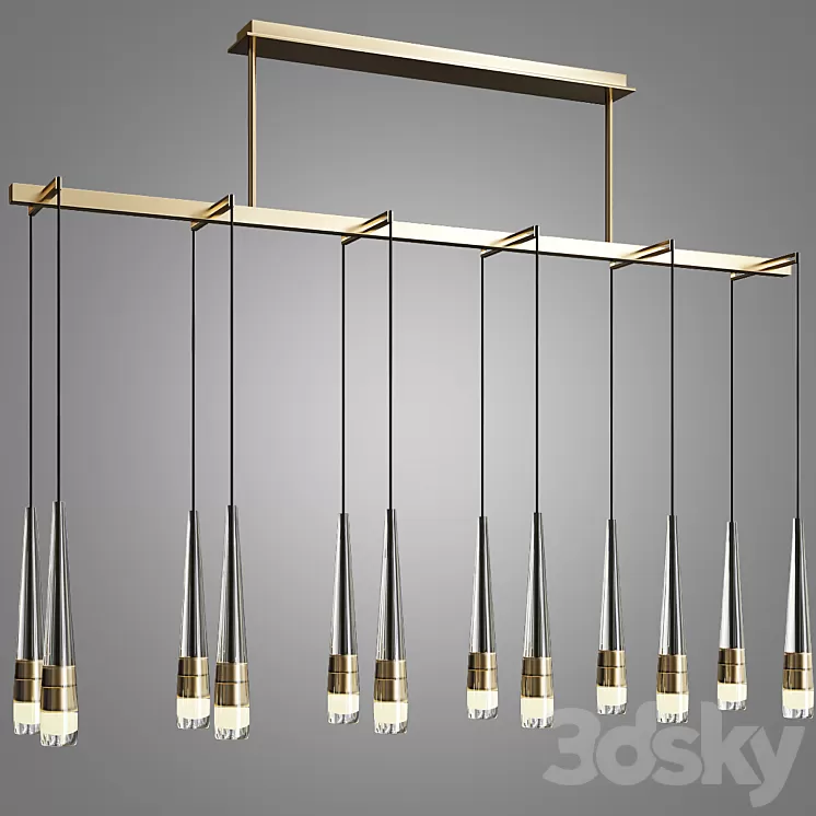 Apollinaire Linear Chandelier 3D Model Apollinaire Linear Chandelier 3D Model