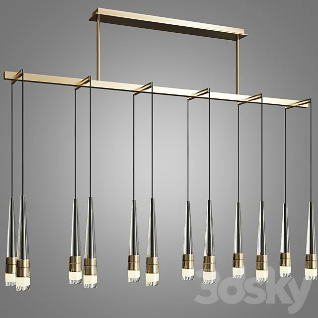 Apollinaire Linear Chandelier 3DModel