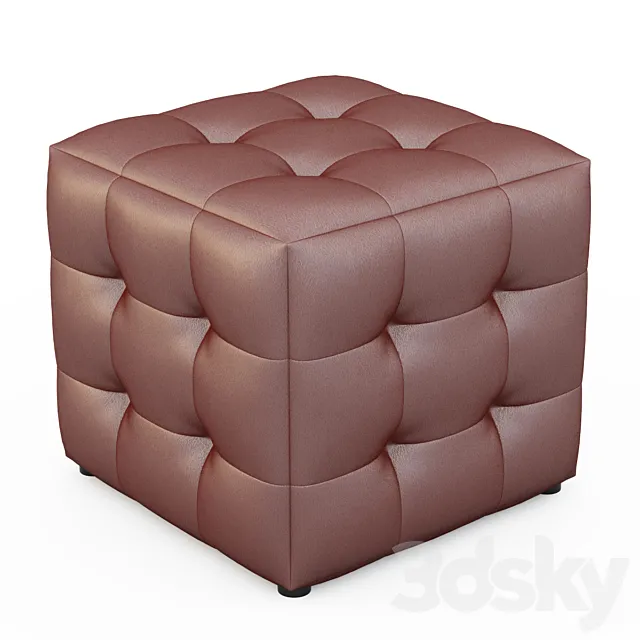 Apollo Bronze Cube Ottoman 3D Model Apollo Bronze Cube Ottoman 3D Model