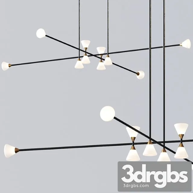 Apollo chandelier horizontal by mckenzie & keim Apollo chandelier horizontal by mckenzie & keim