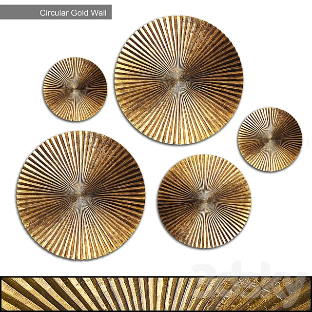 Apollo Medium Plaque – Circular Gold Wall Decor 3D Model Apollo Medium Plaque – Circular Gold Wall Decor 3D Model