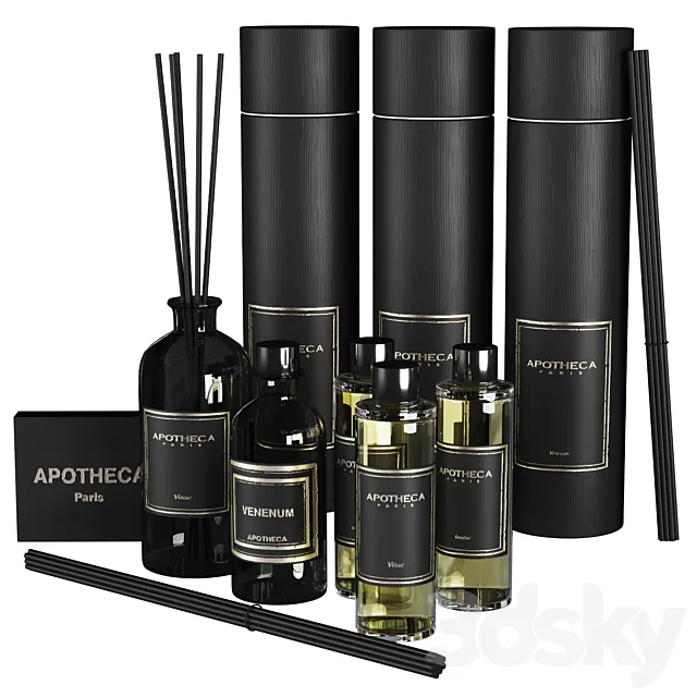 Apotheka bath cosmetics set 3D Model