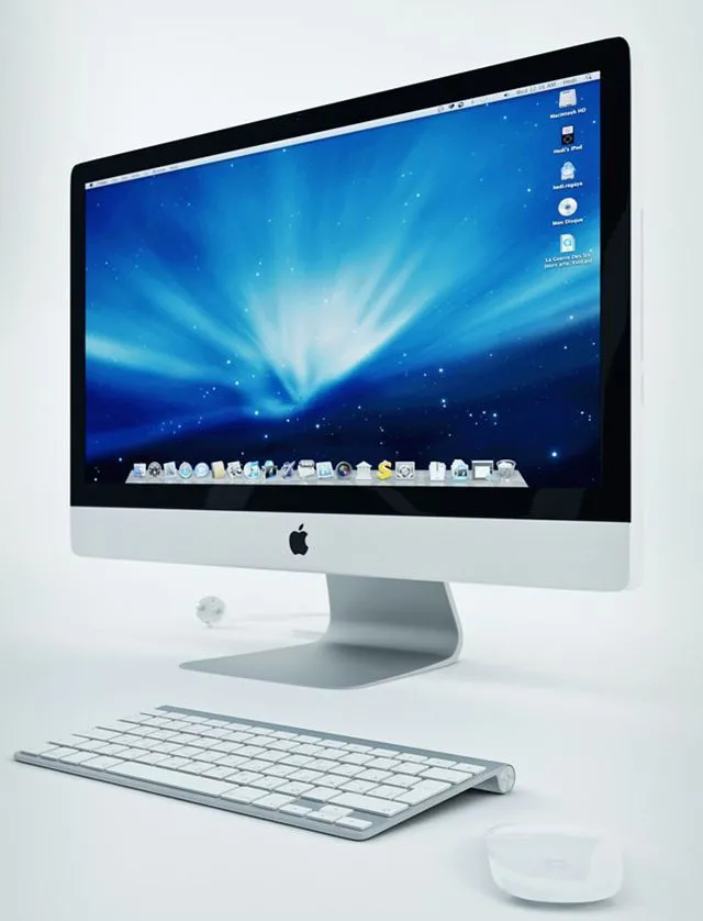 Apple-imac-27 wireless keyboard magic mouse 3D Model