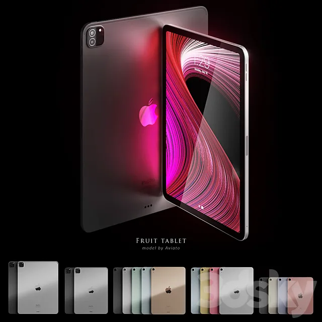 Apple iPad collection 2022 3D Model