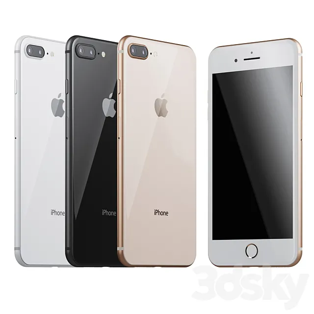 Apple iPhone 8 plus phone 3D Model