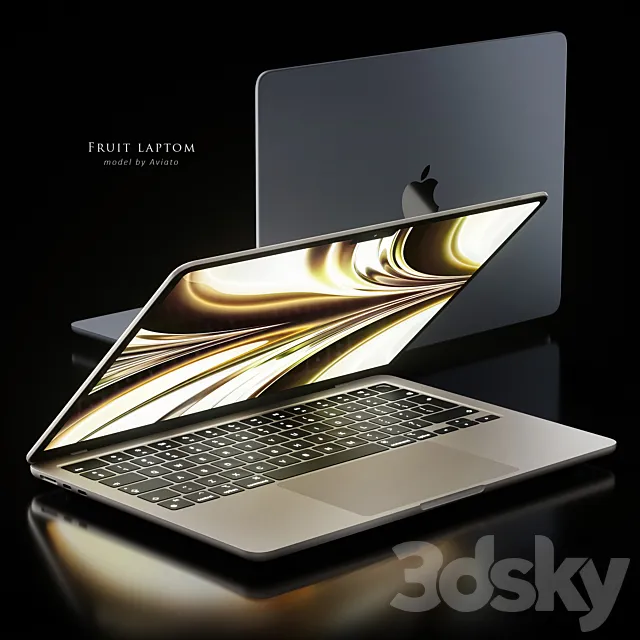 Apple MacBook Air 2022 3D Model
