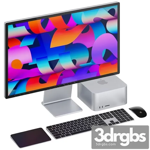 Apple Studio Display and Mac Studio Full Set 3D Model Download