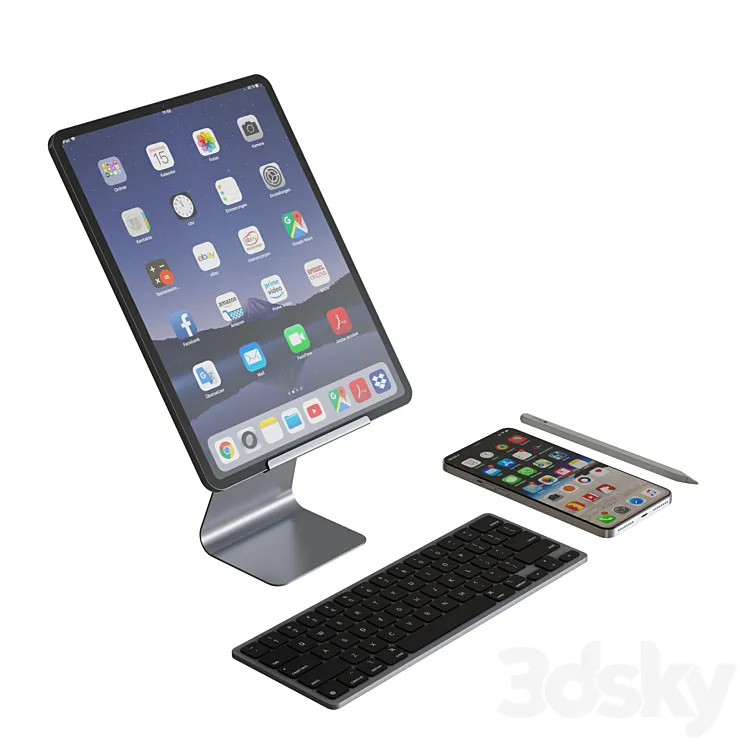 Apple_Set_01 3D Model Free Download