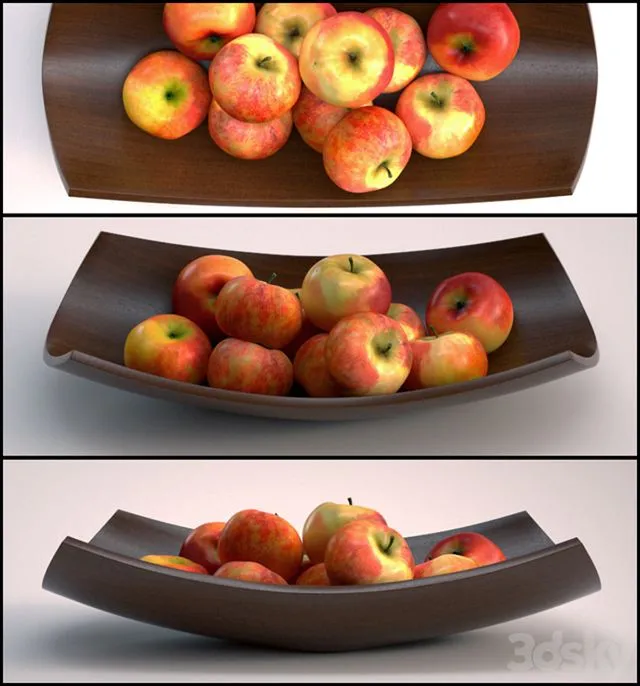 Apples fruit food 3D Model
