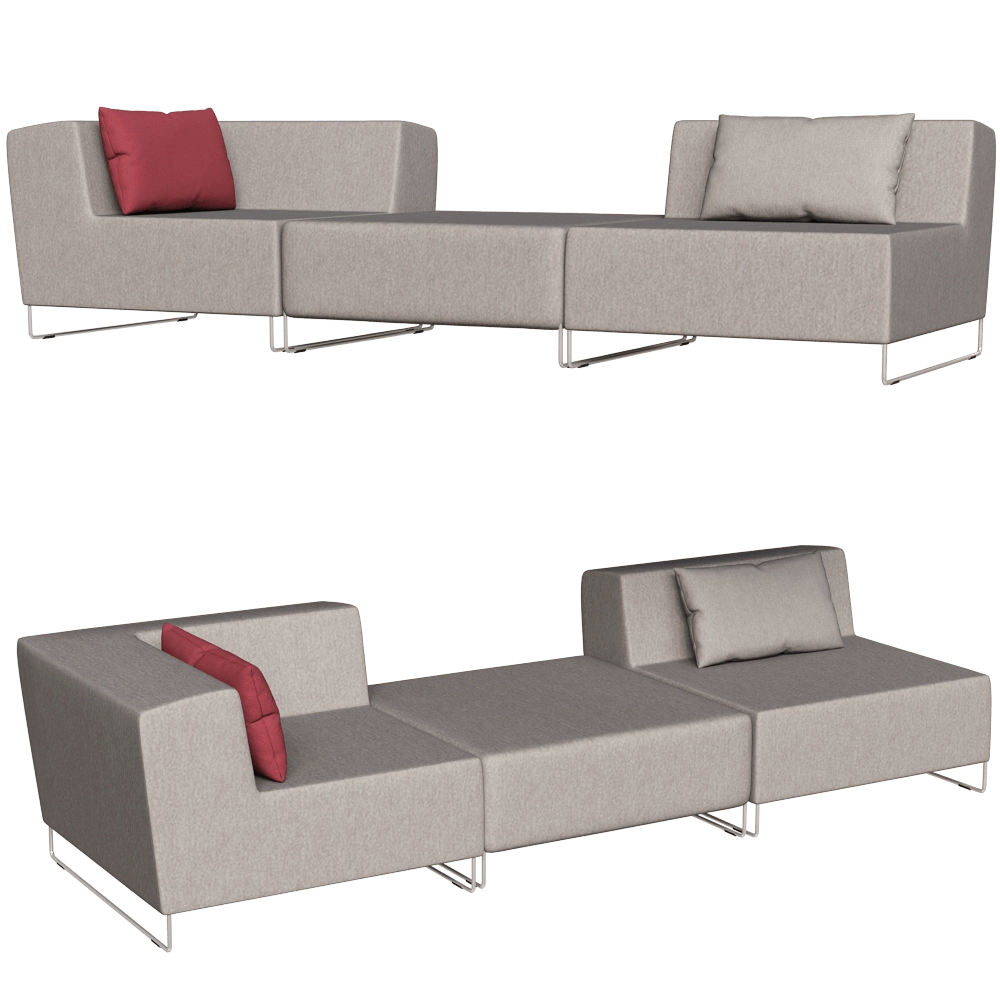 April furniture – Sofa Set loopy 3D Model