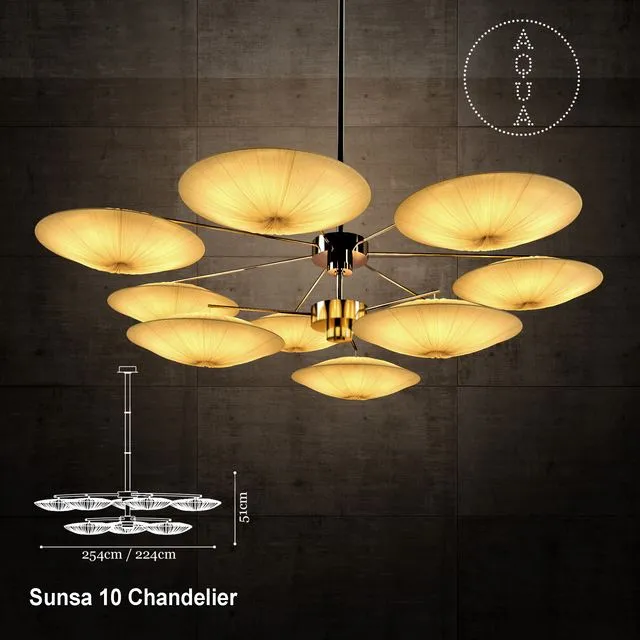 Aqua Creations Sunsa 10 Chandelier 3D Model