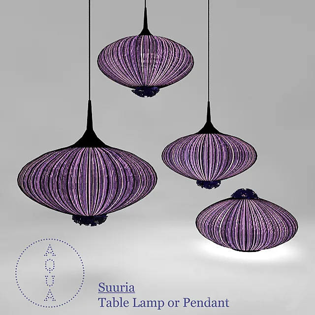 Aqua Creations Suuria Table Lamp or Pendant 3D Model Aqua Creations Suuria Table Lamp or Pendant 3D Model
