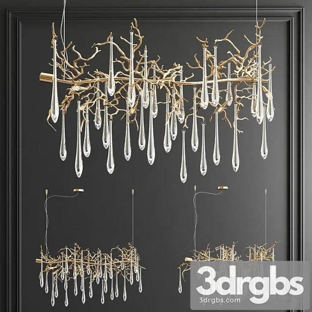 Aqua horizontal chandelier by serip lighting Aqua horizontal chandelier by serip lighting