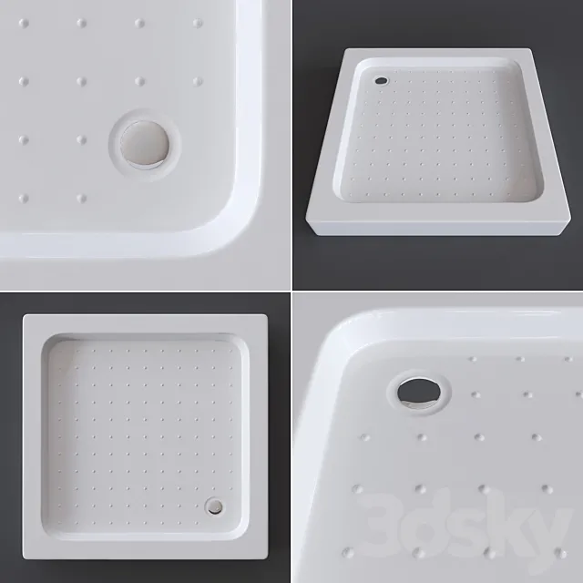 Aquanet HX108 900×900 mm 3D Model Aquanet HX108 900×900 mm 3D Model