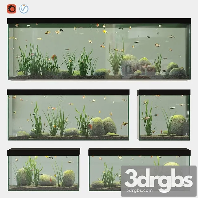 Aquarium Set 3D Model Download