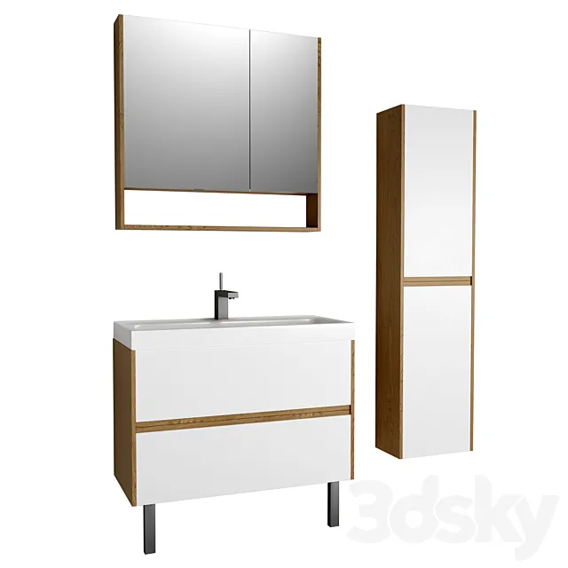 Aquaton Scandi bathroom furniture 3D Model Aquaton Scandi bathroom furniture 3D Model