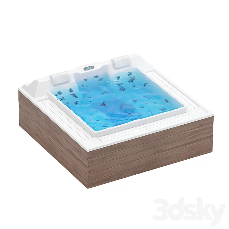 Aquavia SPA Jacuzzi Barcelona White 3D Model