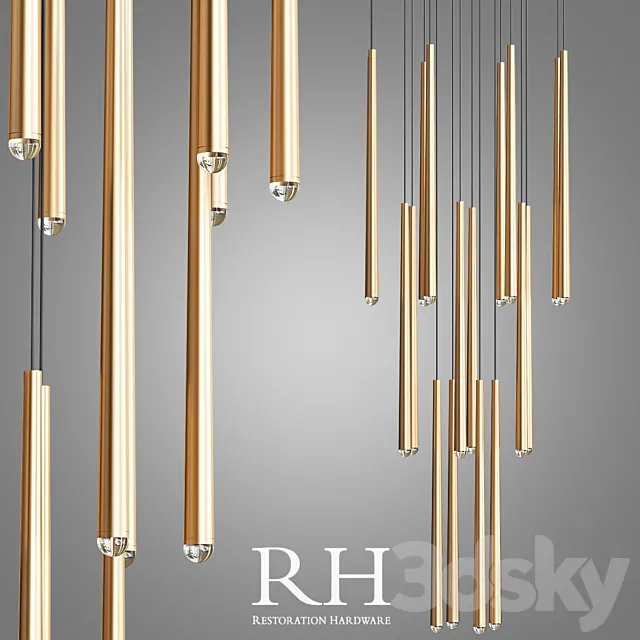 Aquitaine Round Chandelier Collection RH 3DModel