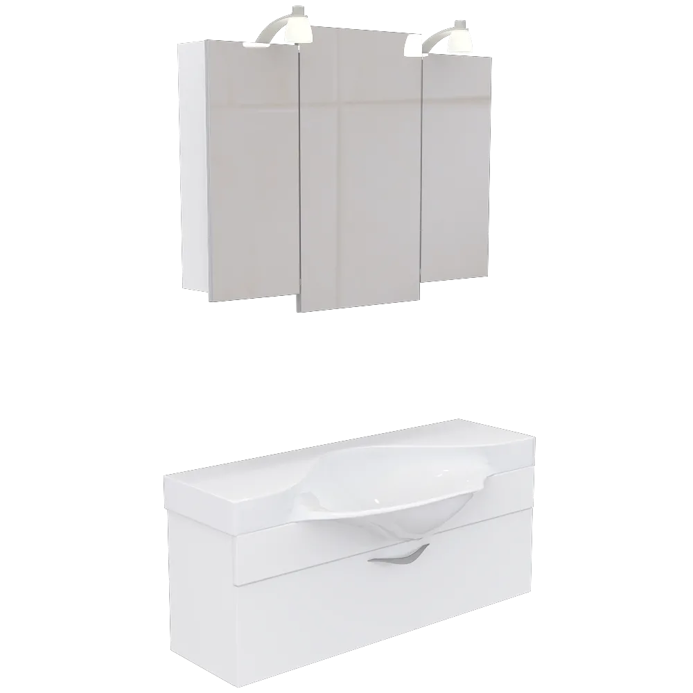 AQWELLA – Bathroom set Broadway 3D Model AQWELLA – Bathroom set Broadway 3D Model