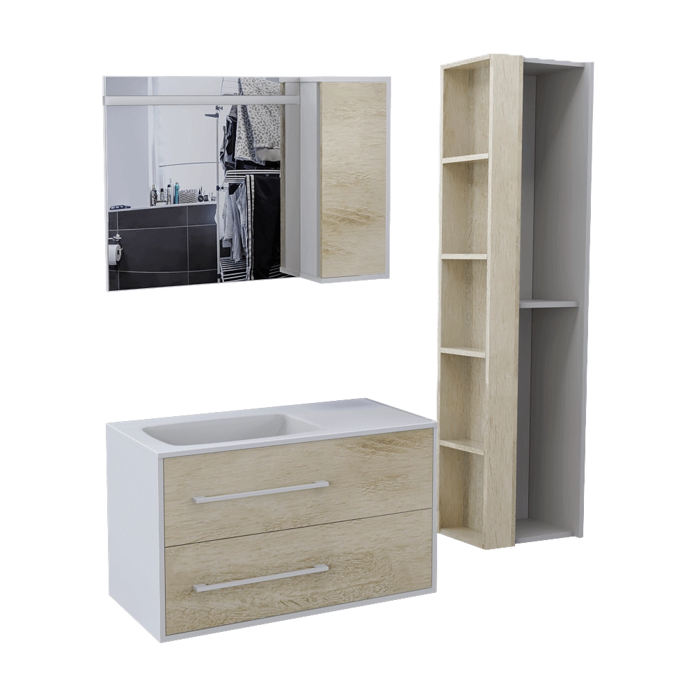 AQWELLA – Bathroom set Miami 3D Model AQWELLA – Bathroom set Miami 3D Model