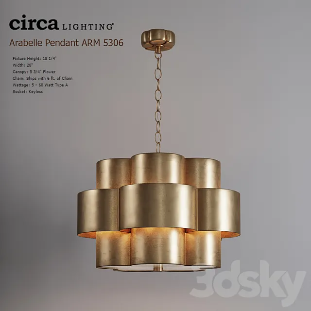 Arabelle Pendant ARN5306 Circa Lighting 3DModel