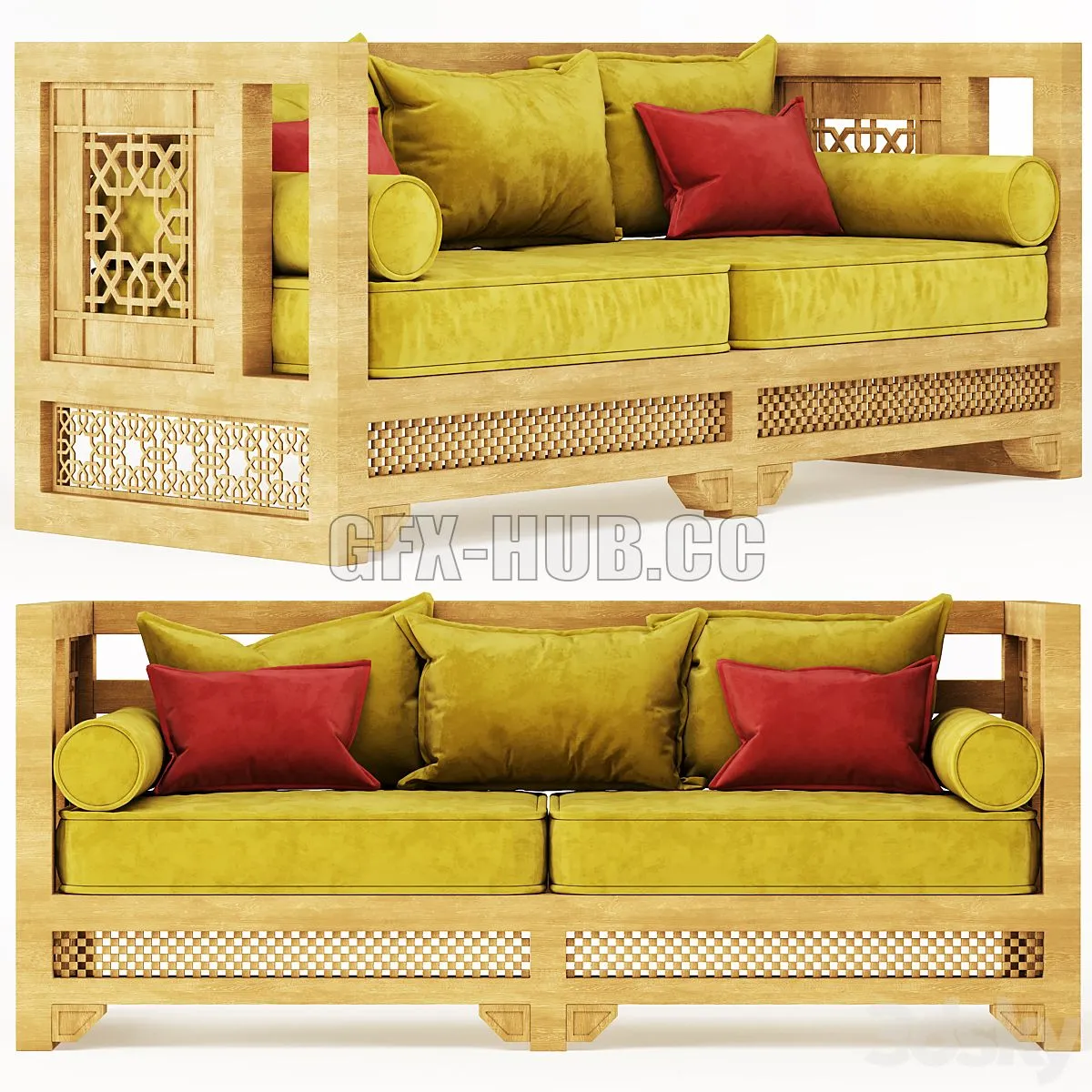 Arabic sofa 3D Model