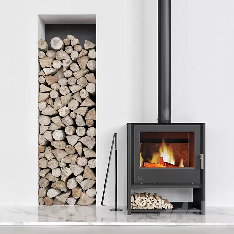 Arada i600 Fireplace 3D Model Free Download