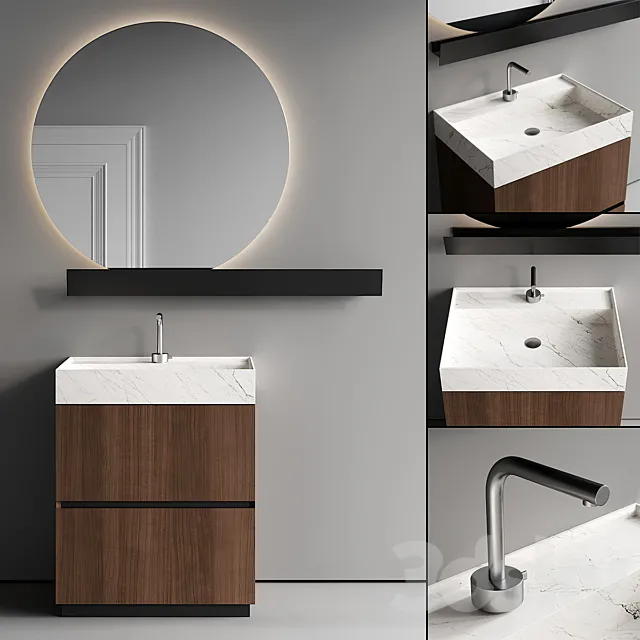 Arbi Arredobagno Code Riga 03 Vanity Unit Set 3 3D Model Arbi Arredobagno Code Riga 03 Vanity Unit Set 3 3D Model