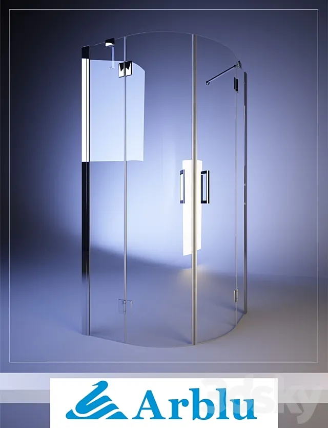 Arblu. MARTE ANGOLO tondo. shower screens 3DModel Arblu. MARTE ANGOLO tondo. shower screens 3DModel