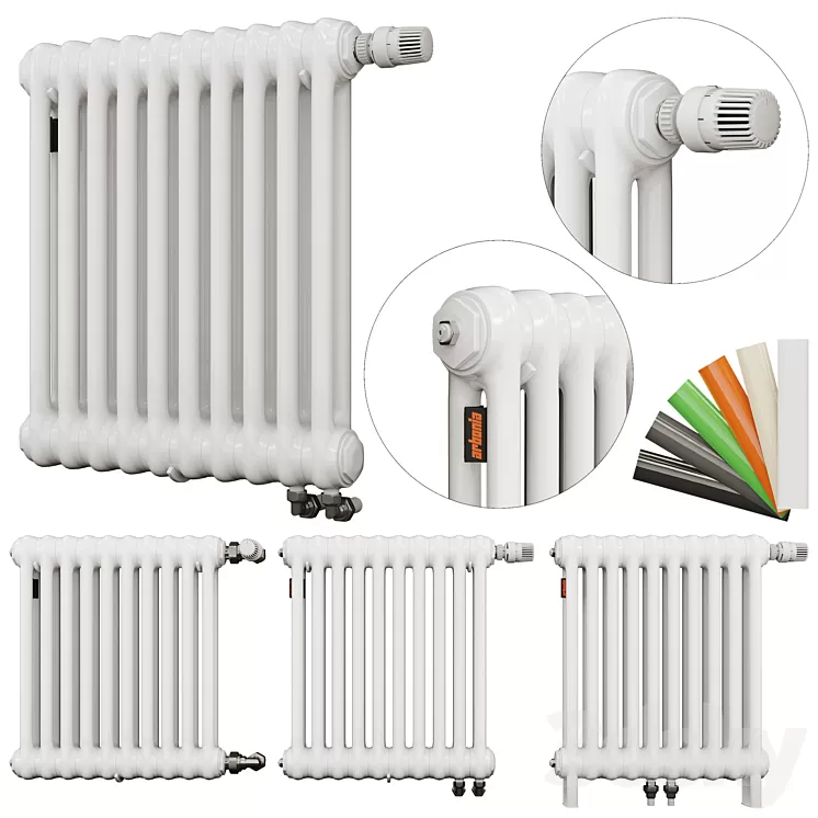 Arbonia Radiators set (Adouble-tube) 3D Model