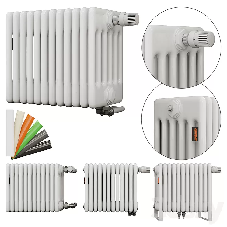 Arbonia Radiators set (six-pipe) 3D Model