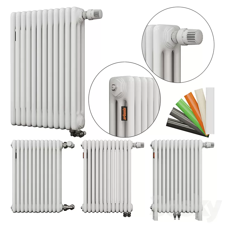 Arbonia Radiators set (three-tube) 3D Model