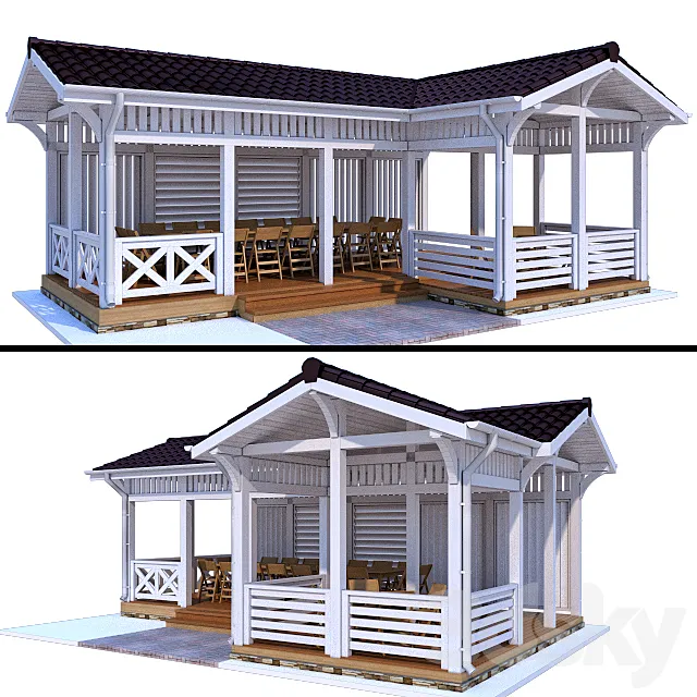 Arbor in a modern style 3D Model