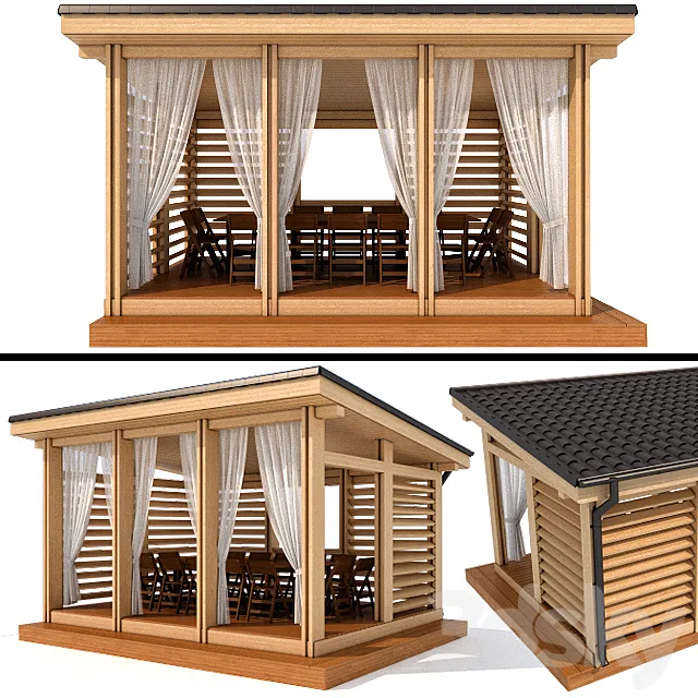 Arbor in a modern style 3D Model