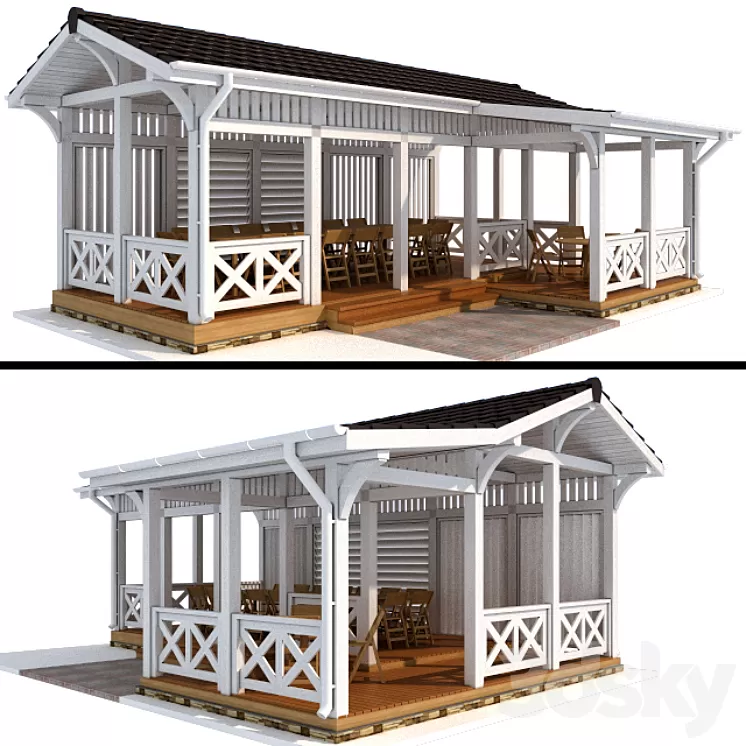 Arbor in a modern style 3D Model