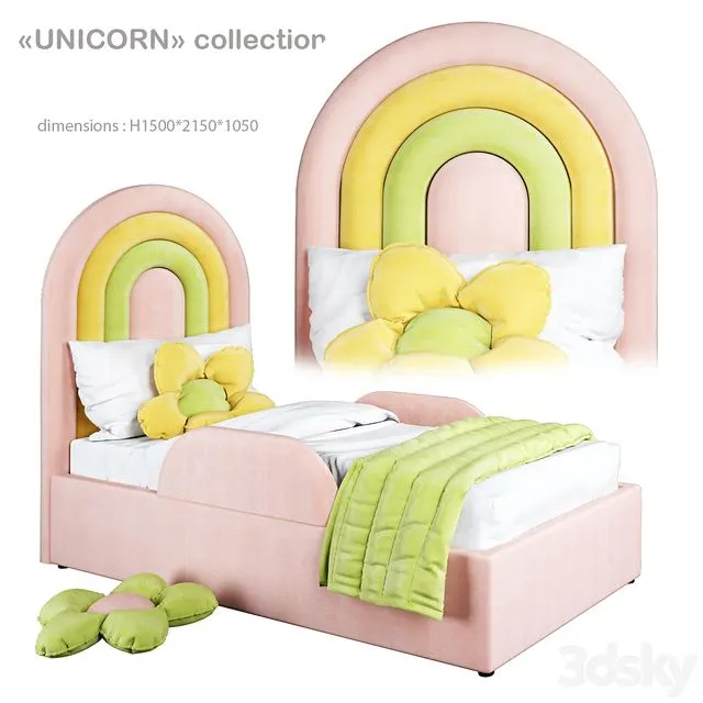Arbuzov Studio Unicorn Bed 3 3D Model Arbuzov Studio Unicorn Bed 3 3D Model