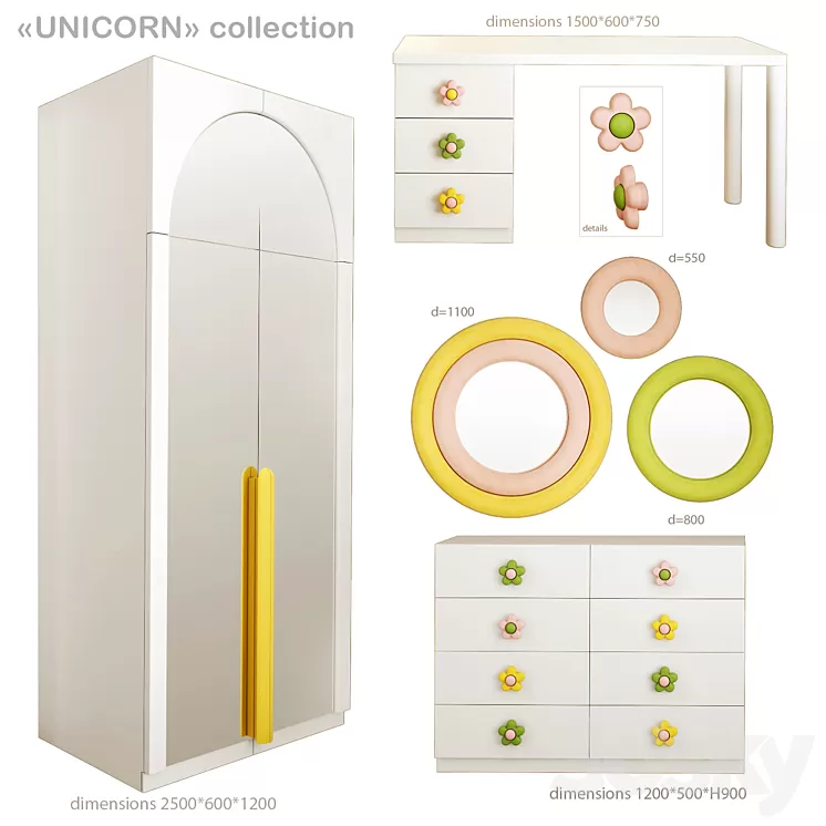 Arbuzov Studio Unicorn Furniture 3D Model