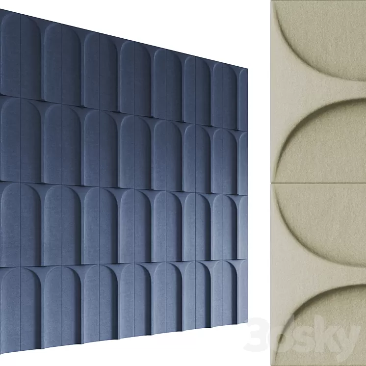 Arc Acoustic Wall Panel by Stone 3D Model Free Download