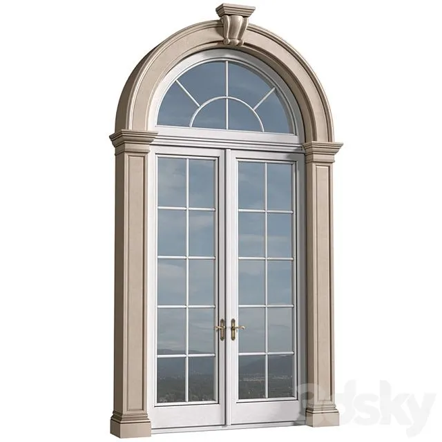 Arc Classical frame window 3D Model