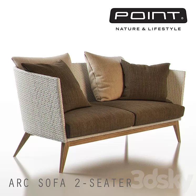 ARC Outdoor 2-Seater Sofa – POINT 3D Model