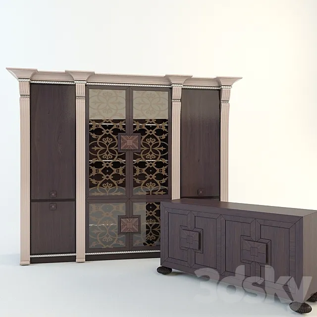 Arca champagne buffet 2 3D Model